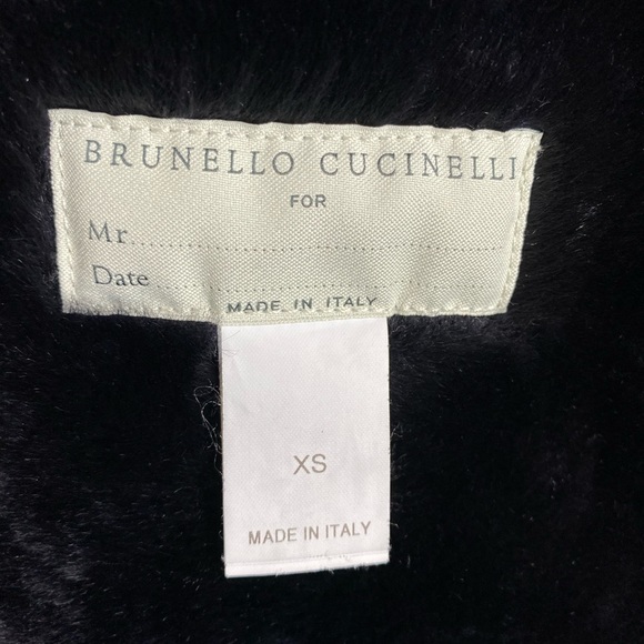 Brunello Cucinelli Men’s Cashmere and Suede Navy Bomber Jacket Size XS - Picture 4 of 6